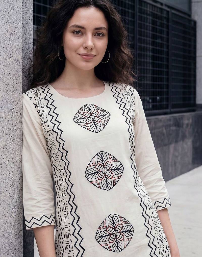 Women Ethnic Motifs Printed Regular Pure Cotton Kurta with Trousers & With Dupatta