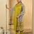 Sleeveless V-Neck Straight Kurta With Trousers & Dupatta