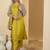 Sleeveless V-Neck Straight Kurta With Trousers & Dupatta