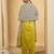 Sleeveless V-Neck Straight Kurta With Trousers & Dupatta