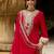 Ethnic Motifs Embroidered V-Neck Mirror Work Kurta With Trousers & Dupatta