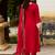 Ethnic Motifs Embroidered V-Neck Mirror Work Kurta With Trousers & Dupatta