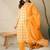 Paisley Printed V-Neck  Cotton Straight Kurta With Trousers And Dupatta