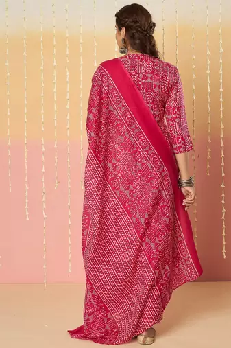 Women Ethnic Motifs Printed Regular Pure Cotton Kurta with Trousers & With Dupatta