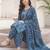 Women Ethnic Motifs Printed Regular Sequinned  Cotton Kurta with Salwar & With Dupatta