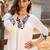 Floral Embroidered V-Neck A-Line  Cotton Kurta WIth Trousers