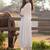 Floral Embroidered V-Neck A-Line  Cotton Kurta WIth Trousers
