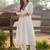 Floral Embroidered V-Neck A-Line  Cotton Kurta WIth Trousers