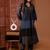 Colourblocked V-Neck A-Line Kurta With Trousers