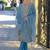 Ethnic Motifs Embroidered Sequinned Straight Kurta With Trousers & Dupatta