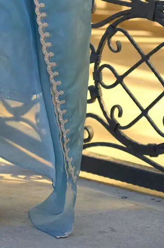 Ethnic Motifs Embroidered Sequinned Straight Kurta With Trousers & Dupatta
