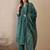 Women Floral Printed Empire  Cotton Kurta with Trousers & With Dupatta