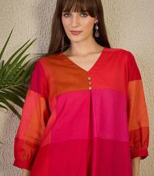 Adults-Women Colourblocked A-Line Kurta with Trousers