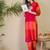 Adults-Women Colourblocked A-Line Kurta with Trousers