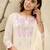 Floral Embroidered Mirror Work  Cotton A-Line Kurta With Trousers & Dupatta