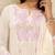 Floral Embroidered Mirror Work  Cotton A-Line Kurta With Trousers & Dupatta