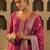 Floral Embroidered Round Neck Zari Straight Kurta & Trousers With Dupatta