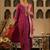 Floral Embroidered Round Neck Zari Straight Kurta & Trousers With Dupatta