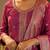 Floral Embroidered Round Neck Zari Straight Kurta & Trousers With Dupatta