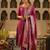 Floral Embroidered Round Neck Zari Straight Kurta & Trousers With Dupatta