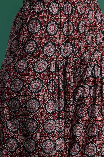 Ajrakh Printed Regular  Cotton Kurta with Salwar