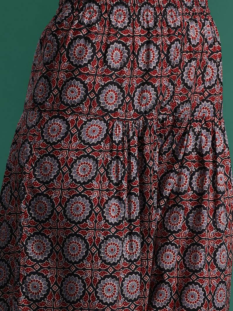 Ajrakh Printed Regular  Cotton Kurta with Salwar