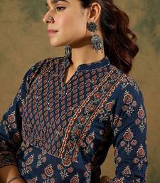 Ethnic Motifs Printed  Cotton Kurta With Trousers