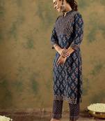 Ethnic Motifs Printed  Cotton Kurta With Trousers