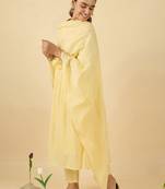 Women Floral Embroidered Cotton Kurta with Trousers & Dupatta