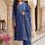 Women Ethnic Motifs Printed Empire Thread Work Cotton Kurta Trousers & Dupatta