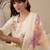 Women Floral Embroidered Regular Mirror Work Chanderi Silk Kurta with Trousers & With Dupatta