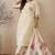 Women Floral Embroidered Regular Mirror Work Chanderi Silk Kurta with Trousers & With Dupatta