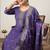 Plus Size Ethnic Motifs Embroidered Regular Kurta with Trousers & With Dupatta