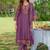 Women Embroidered Thread Work Kurta with Trousers & Dupatta