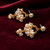 Freshwater pearl cluster drop earrings with gold-tone chain freshwater pearl cluster drop earrings with gold-tone