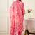 Floral Printed Thread Work  Cotton Kurta With Palazzos & Dupatta