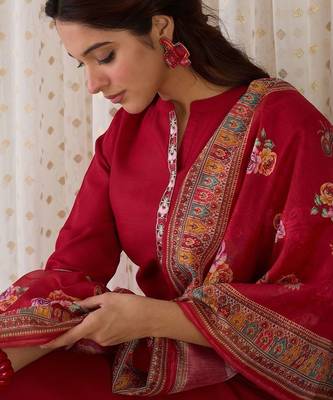 Straight Kurta With Trouser & Dupatta 1