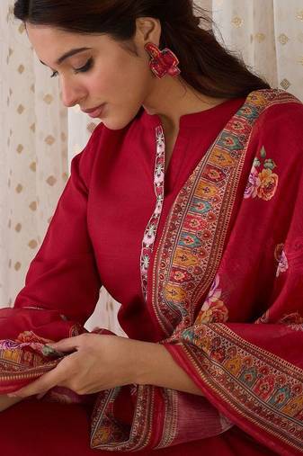 Straight Kurta With Trouser & Dupatta