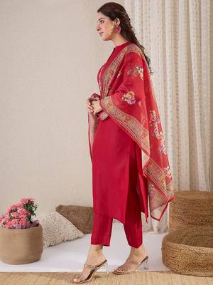 Straight Kurta With Trouser & Dupatta 4