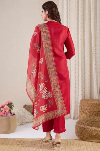 Straight Kurta With Trouser & Dupatta