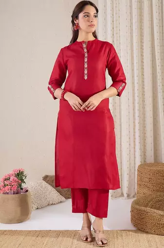 Straight Kurta With Trouser & Dupatta