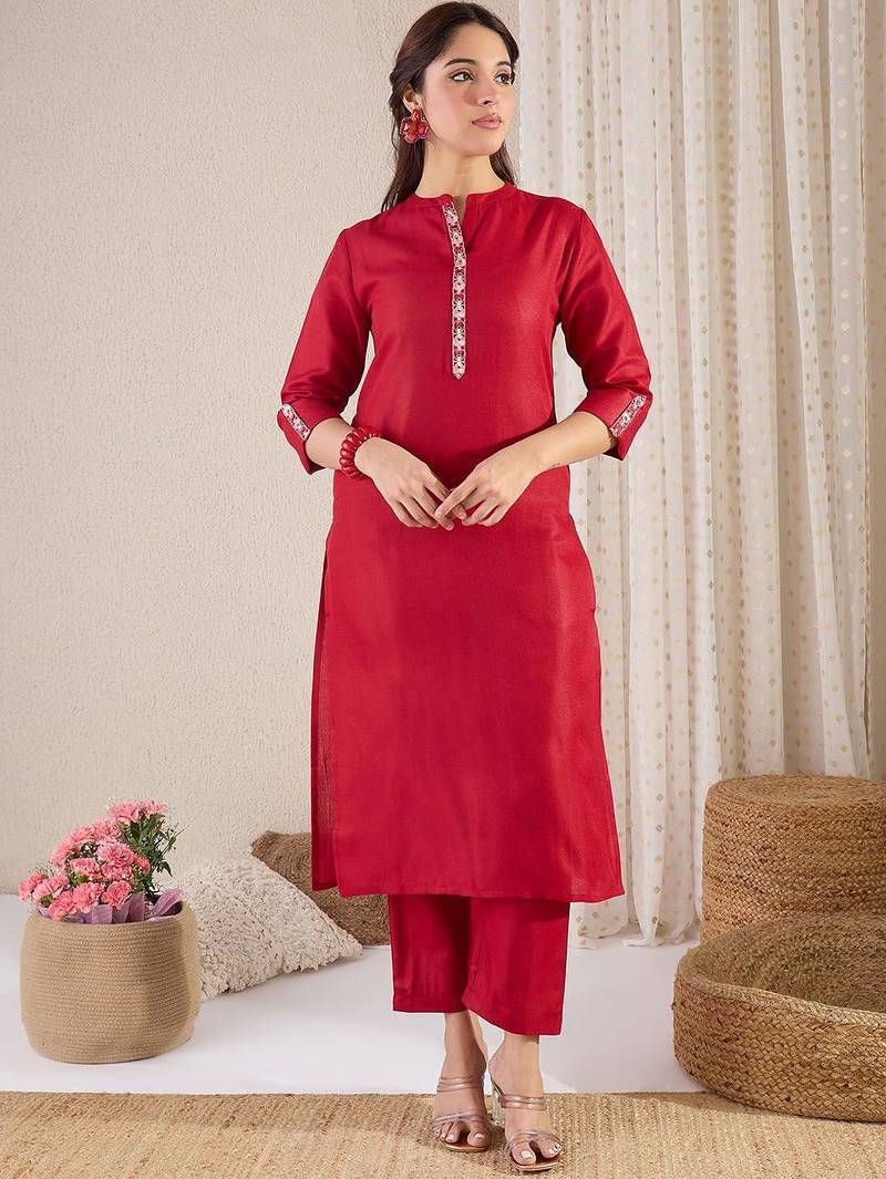 Straight Kurta With Trouser & Dupatta