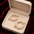 Freshwater pearl cluster hoop earrings with gold accents