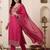 Women Ethnic Motifs Embroidered Regular Chanderi Cotton Kurta with Trousers & With Dupatta