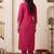 Women Ethnic Motifs Embroidered Regular Chanderi Cotton Kurta with Trousers & With Dupatta