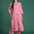 Checked Thread Work  Cotton Kurta with Trousers