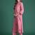 Checked Thread Work  Cotton Kurta with Trousers