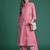 Checked Thread Work  Cotton Kurta with Trousers