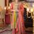 Ethnic Motifs Embroidered Panelled Sequinned A-Line Kurta With Palazzos & Dupatta