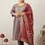 Plus Size Embroidered Regular Kurta with Trousers & With Dupatta